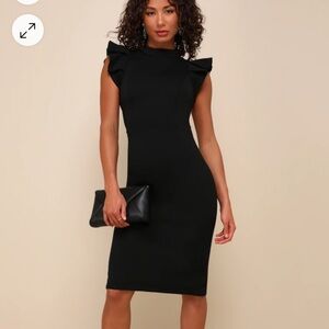 Lulu's Classic Black Mini Dress